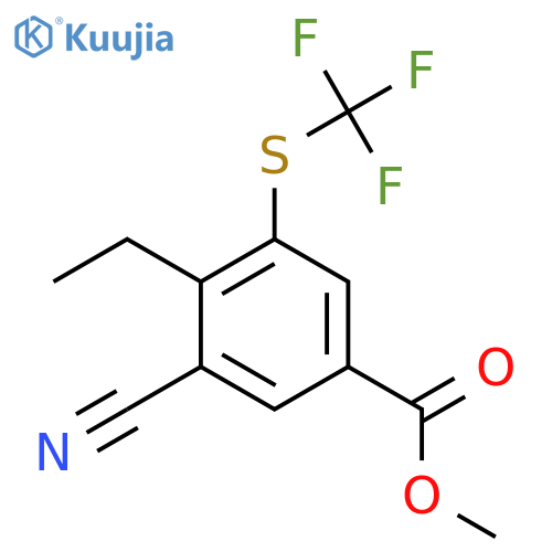Methyl 3-cyano-4-ethyl-5-(trifluoromethylthio)benzoate structure
