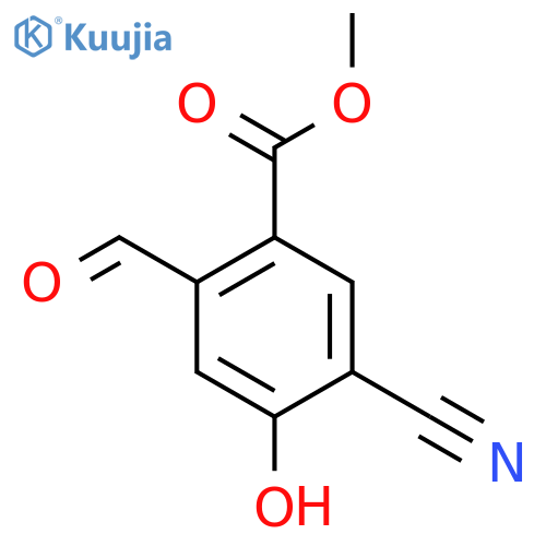 Methyl 5-cyano-2-formyl-4-hydroxybenzoate structure