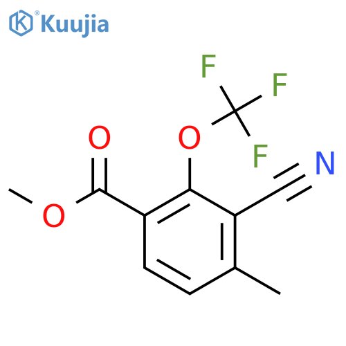 Methyl 3-cyano-4-methyl-2-(trifluoromethoxy)benzoate structure