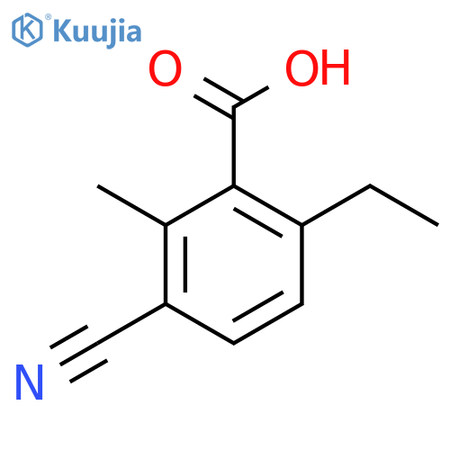 3-Cyano-6-ethyl-2-methylbenzoic acid structure