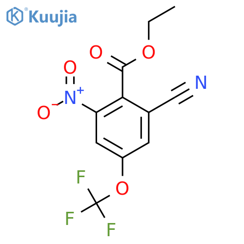 Ethyl 2-cyano-6-nitro-4-(trifluoromethoxy)benzoate structure
