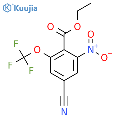 Ethyl 4-cyano-2-nitro-6-(trifluoromethoxy)benzoate structure