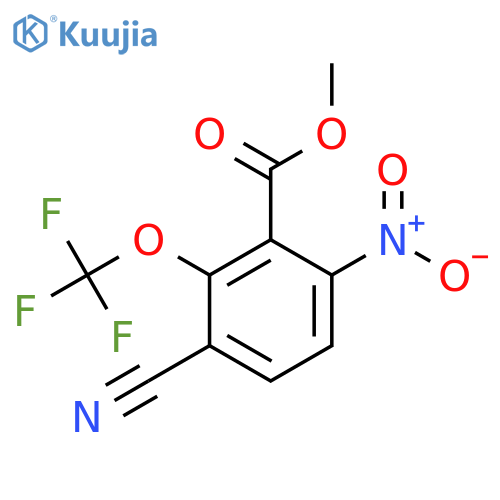 Methyl 3-cyano-6-nitro-2-(trifluoromethoxy)benzoate structure