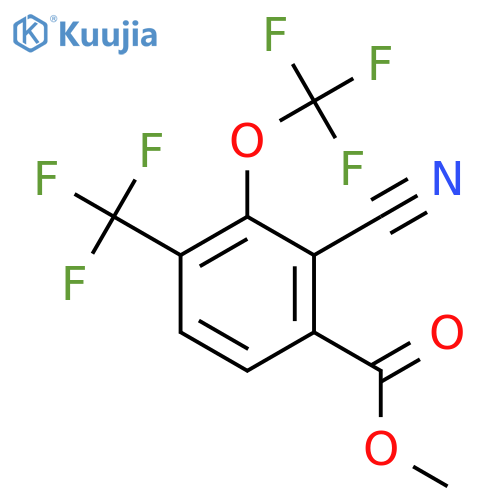 Methyl 2-cyano-3-trifluoromethoxy-4-(trifluoromethyl)benzoate structure