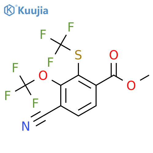Methyl 4-cyano-3-trifluoromethoxy-2-(trifluoromethylthio)benzoate structure