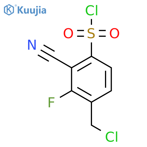 4-Chloromethyl-2-cyano-3-fluorobenzenesulfonyl chloride structure