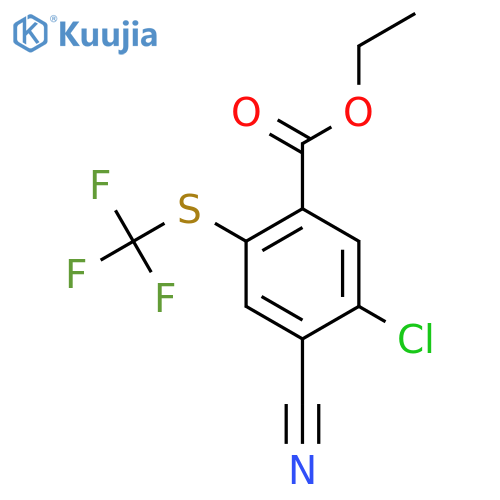 Ethyl 5-chloro-4-cyano-2-(trifluoromethylthio)benzoate structure