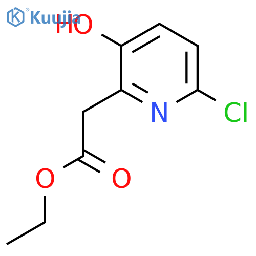 Ethyl 6-chloro-3-hydroxypyridine-2-acetate structure