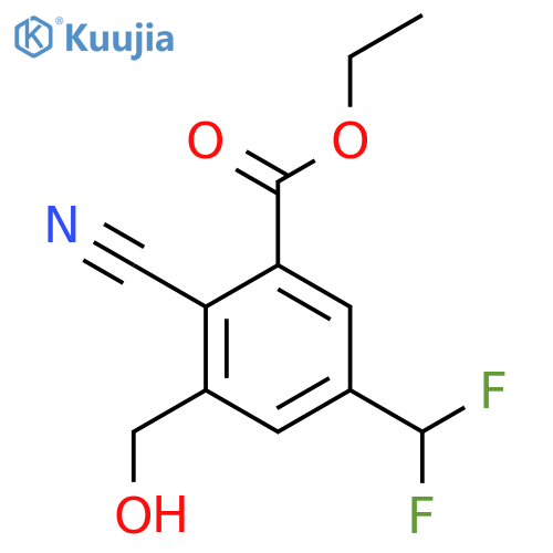 Ethyl 2-cyano-5-difluoromethyl-3-(hydroxymethyl)benzoate structure