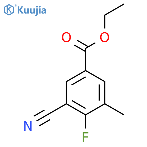 Ethyl 3-cyano-4-fluoro-5-methylbenzoate structure
