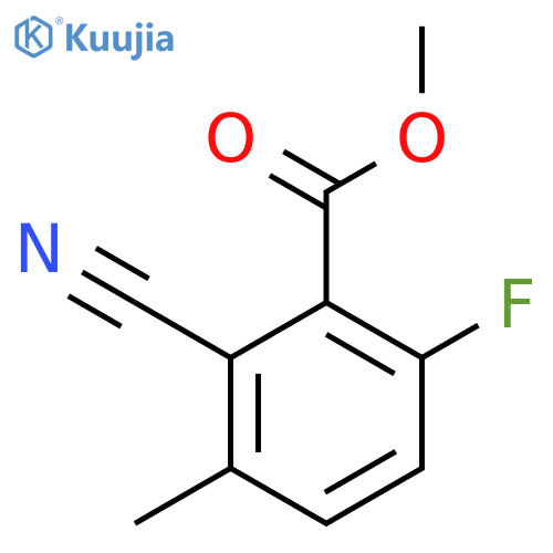 Methyl 2-cyano-6-fluoro-3-methylbenzoate structure