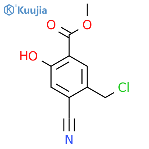Methyl 5-chloromethyl-4-cyano-2-hydroxybenzoate structure