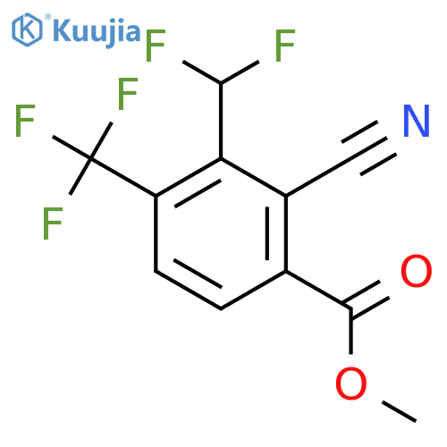 Methyl 2-cyano-3-difluoromethyl-4-(trifluoromethyl)benzoate structure