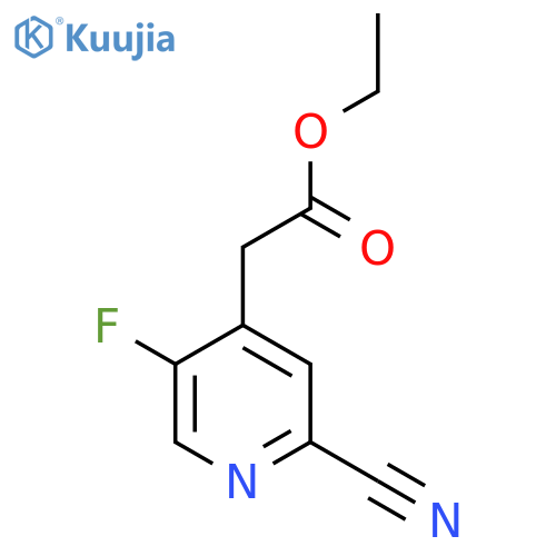 Ethyl 2-cyano-5-fluoropyridine-4-acetate structure