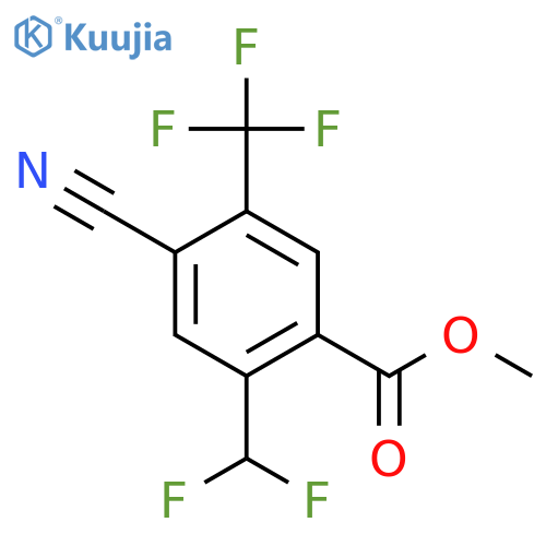 Methyl 4-cyano-2-difluoromethyl-5-(trifluoromethyl)benzoate structure