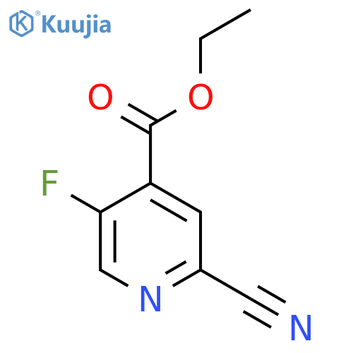 Ethyl 2-cyano-5-fluoroisonicotinate structure