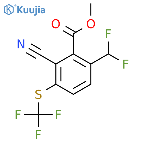 Methyl 2-cyano-6-difluoromethyl-3-(trifluoromethylthio)benzoate structure