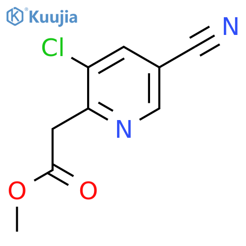 Methyl 3-chloro-5-cyanopyridine-2-acetate structure