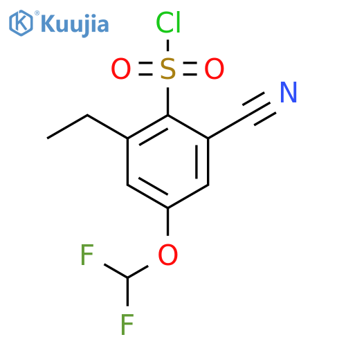 2-Cyano-4-difluoromethoxy-6-ethylbenzenesulfonyl chloride structure