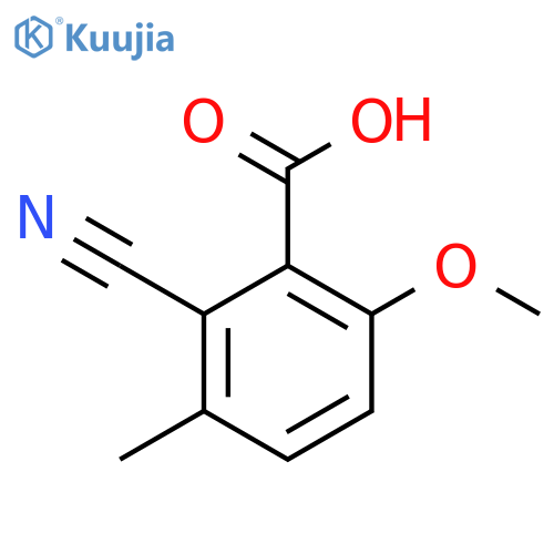 2-Cyano-6-methoxy-3-methylbenzoic acid structure