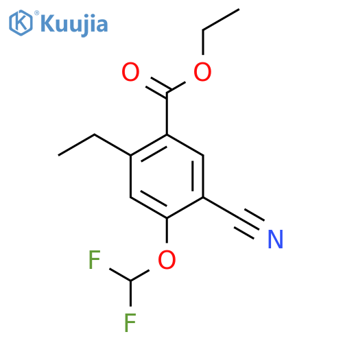 Ethyl 5-cyano-4-difluoromethoxy-2-ethylbenzoate structure