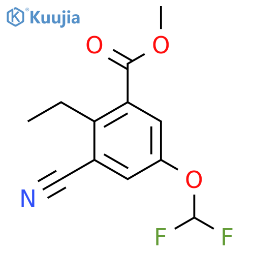 Methyl 3-cyano-5-difluoromethoxy-2-ethylbenzoate structure