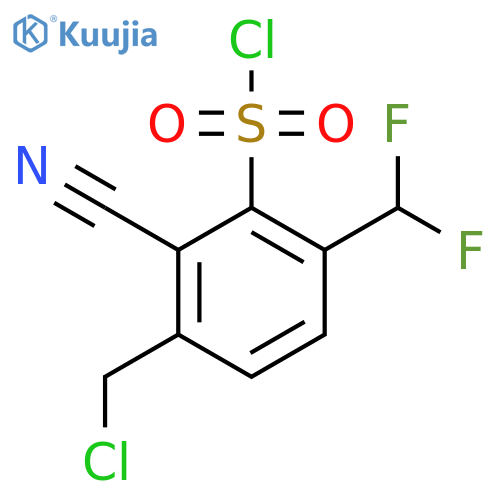 3-Chloromethyl-2-cyano-6-(difluoromethyl)benzenesulfonyl chloride structure