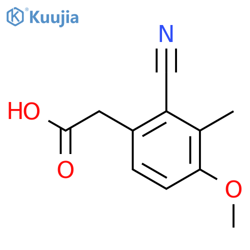 2-Cyano-4-methoxy-3-methylphenylacetic acid structure