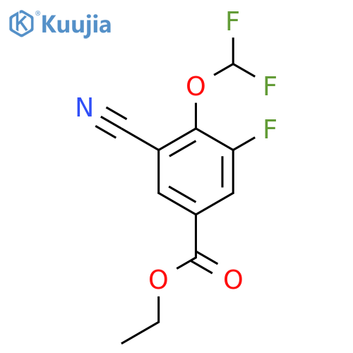 Ethyl 3-cyano-4-difluoromethoxy-5-fluorobenzoate structure
