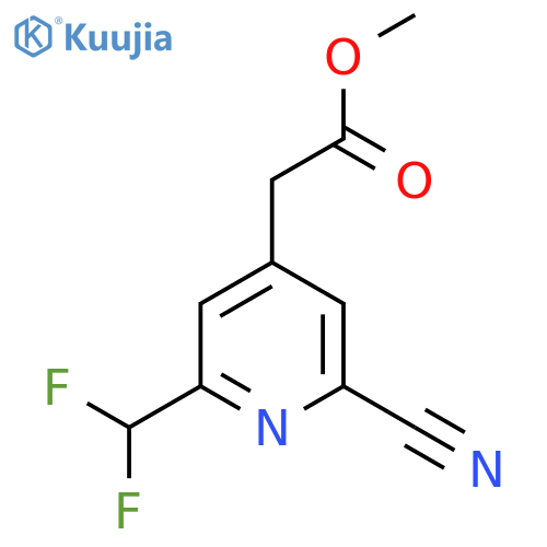 Methyl 2-cyano-6-(difluoromethyl)pyridine-4-acetate structure