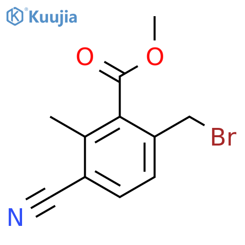 Methyl 6-bromomethyl-3-cyano-2-methylbenzoate structure