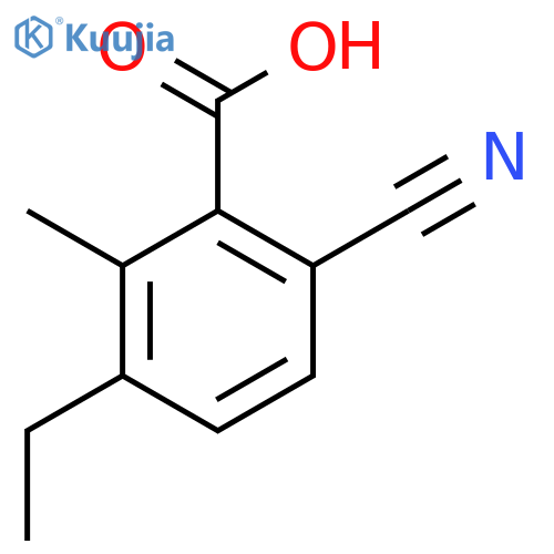 6-Cyano-3-ethyl-2-methylbenzoic acid structure