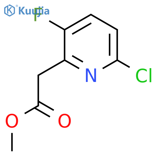 Methyl 6-chloro-3-fluoropyridine-2-acetate structure