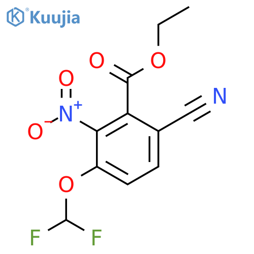 Ethyl 6-cyano-3-difluoromethoxy-2-nitrobenzoate structure