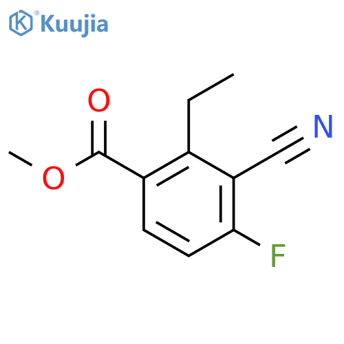 Methyl 3-cyano-4-fluoro-2-ethylbenzoate structure