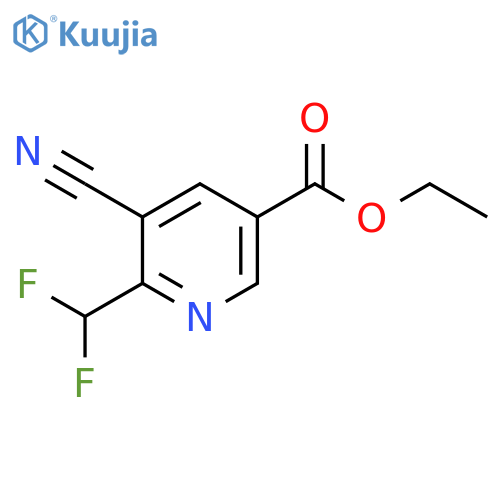 Ethyl 5-cyano-6-(difluoromethyl)nicotinate structure