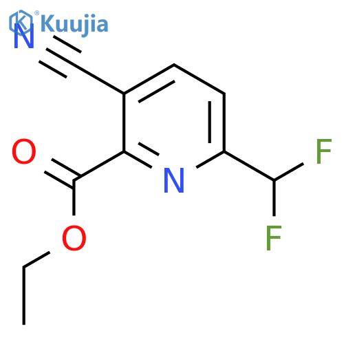 Ethyl 3-cyano-6-(difluoromethyl)picolinate structure