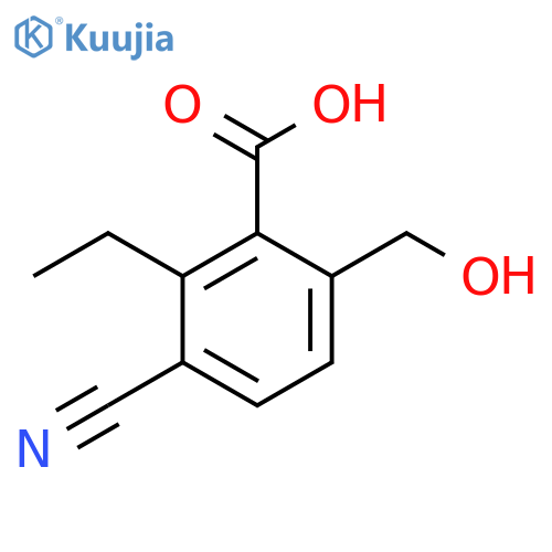 3-Cyano-2-ethyl-6-(hydroxymethyl)benzoic acid structure