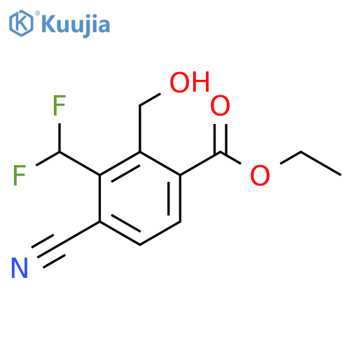 Ethyl 4-cyano-3-difluoromethyl-2-(hydroxymethyl)benzoate structure
