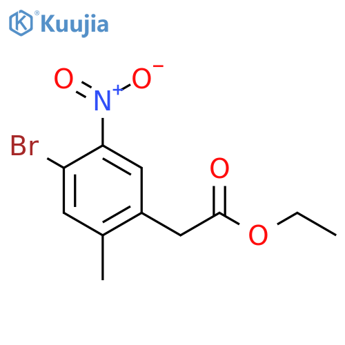 Ethyl 4-bromo-2-methyl-5-nitrophenylacetate structure