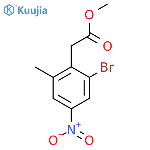 Methyl 2-bromo-6-methyl-4-nitrophenylacetate structure