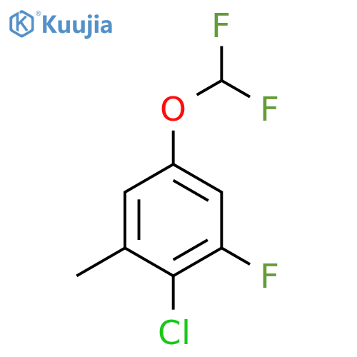 2-Chloro-5-difluoromethoxy-3-fluorotoluene structure