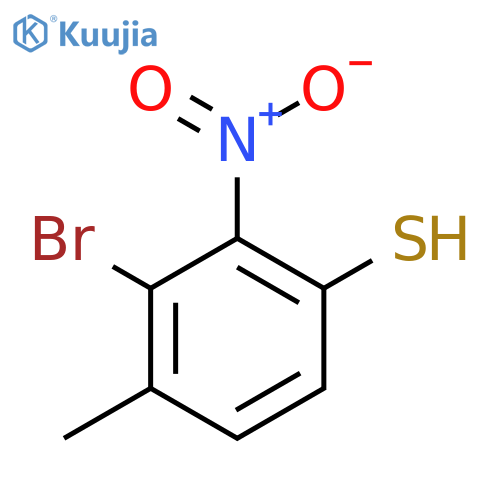 3-Bromo-4-methyl-2-nitrothiophenol structure