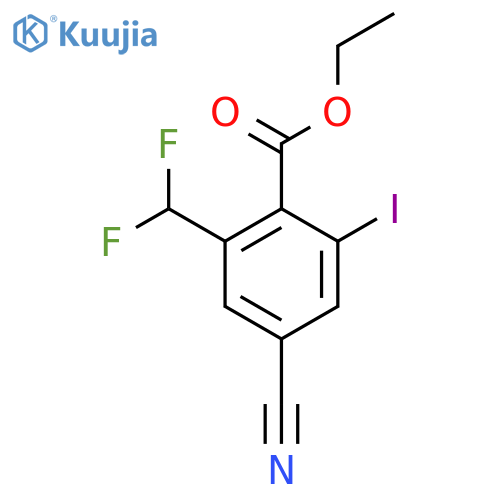 Ethyl 4-cyano-2-difluoromethyl-6-iodobenzoate structure