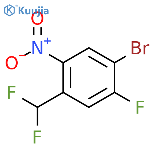Benzene, 1-bromo-4-(difluoromethyl)-2-fluoro-5-nitro- structure