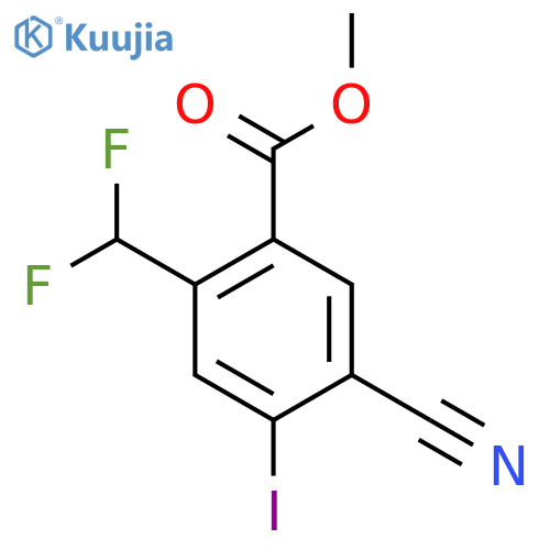 Methyl 5-cyano-2-difluoromethyl-4-iodobenzoate structure