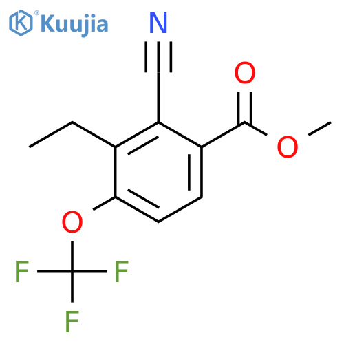 Methyl 2-cyano-3-ethyl-4-(trifluoromethoxy)benzoate structure