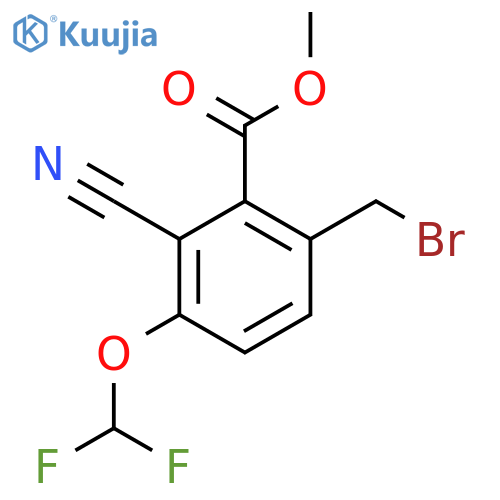 Methyl 6-bromomethyl-2-cyano-3-(difluoromethoxy)benzoate structure
