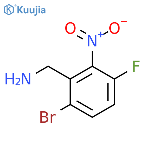 6-Bromo-3-fluoro-2-nitrobenzylamine structure