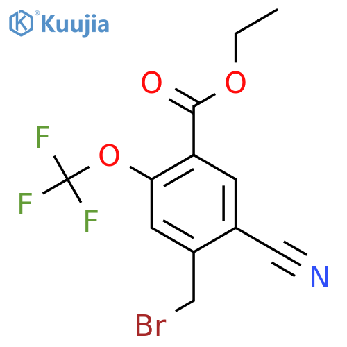Ethyl 4-bromomethyl-5-cyano-2-(trifluoromethoxy)benzoate structure
